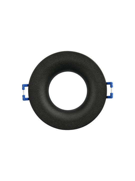 Braytron Round Metallic Recessed Spot with Socket GU10 Black 8.3x8.3cm. 1pcs