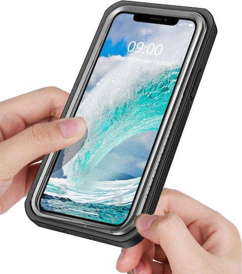 Redpepper IP68 360 Full Cover Αδιάβροχο Μαύρο (iPhone 12 / 12 Pro)