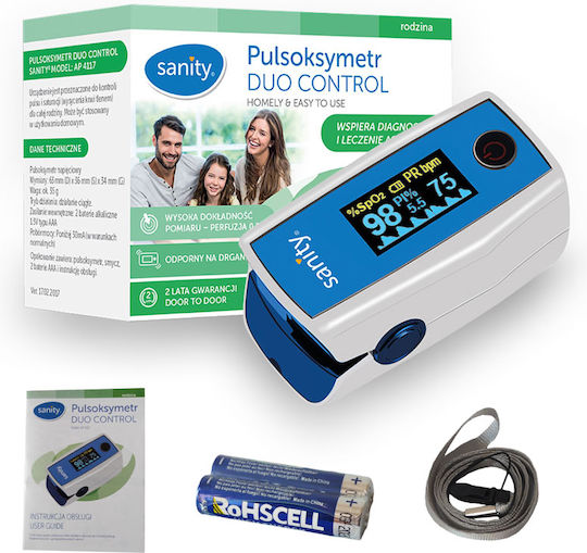 Sanity Pulsoximeter Fingerspitze Für Kinder Blau