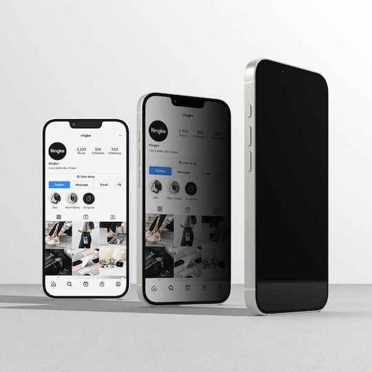 Ringke Easy Slide Privacy Tempered Glass 2τμχ (iPhone 17e / 16e / 14 / 13 / 13 Pro)