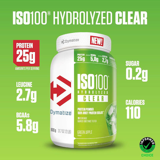 Dymatize ISO 100 Hydrolyzed Clear Πρωτεΐνη Ορού Γάλακτος με Γεύση Wild Berry Lollipop 528gr