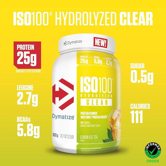 Dymatize ISO 100 Hydrolyzed Clear Πρωτεΐνη Ορού Γάλακτος με Γεύση Wild Berry Lollipop 528gr