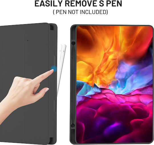 Techsuit Flip Cover Durabilă Neagră (Galaxy Tab S6 Lite 10.4)