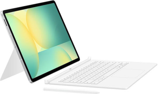 Samsung Flip Cover Dauerhafte mit Tastatur Weiße (Galaxy Tab S10 FE+)
