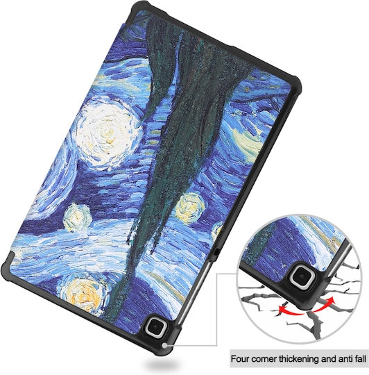 Tri-Fold Flip Cover Starry Sky Pattern (Galaxy Tab A7 Lite)