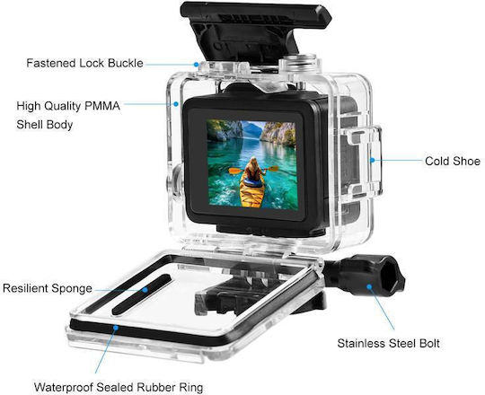 Puluz Αδιάβροχη Θήκη Gopro Hero 4k 2024 60m Transparent
