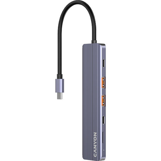 Canyon USB-C Docking Station with HDMI 4K PD Ethernet Grey
