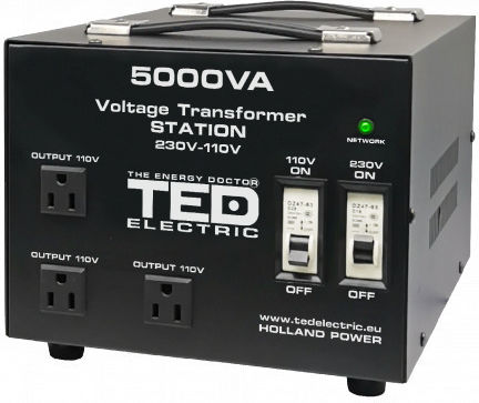 TED Electric 230-220V to 110-115V Spannungsstabilisator 5000VA