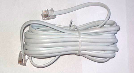 Flat Telephone Cable Unterminated 3m White (TEL0033F-3)