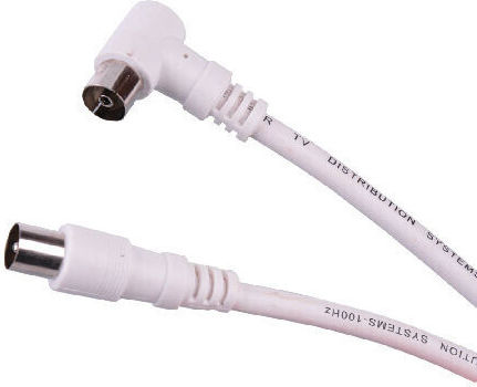 Cabletech Καλώδιο Κεραίας Coax male - Coax female Λευκό 10m (KPO2740F-10) 1τμχ
