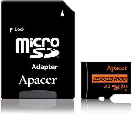 Apacer SDXC 256GB U3 V30 A2 UHS-I Memory Card With Adapter