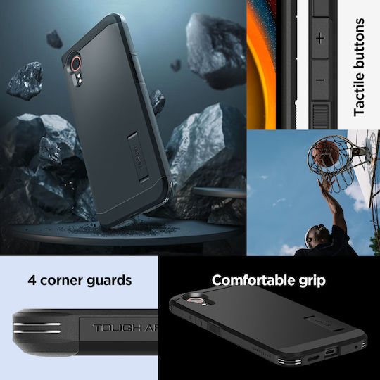 Spigen Tough Задна корица Силикон / Пластмаса 0.6мм Черен (Samsung Galaxy Xcover 6 Pro)
