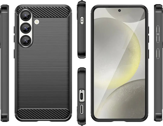 Hurtel Carbon Back Cover Silicon Negru (Nothing Phone (3a) Pro)