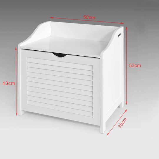 SoBuy Cabinet de baie L50xA53xÎ34.5cm Alb