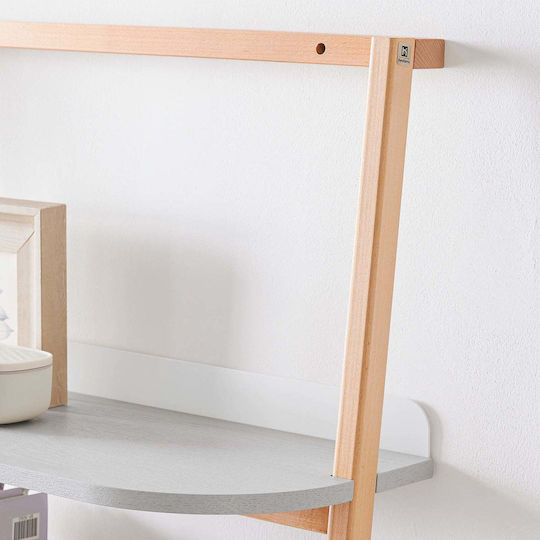 Kids Wooden Bookcase Gray 65x38cm