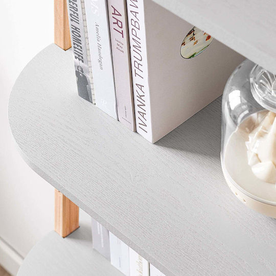Kids Wooden Bookcase Gray 65x38cm