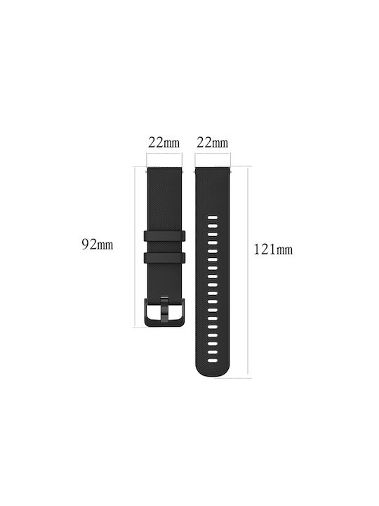 Dott Armband Silikon Schwarz (Huawei Watch GT/GT Pro 2/3/4/5 / Ultimate 46mm)