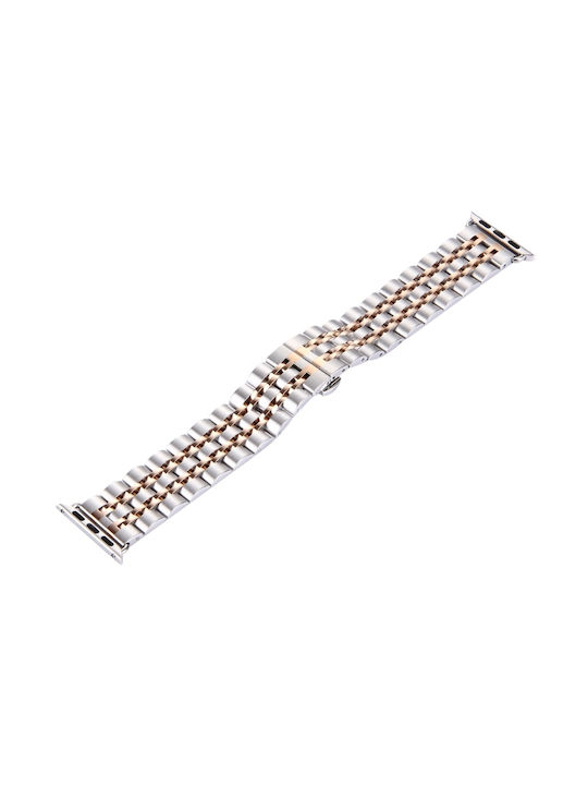 Butterfly Buckle Каишка Silver / Rose Gold (Apple Watch 44/45/46mm/Ultra 49mm)