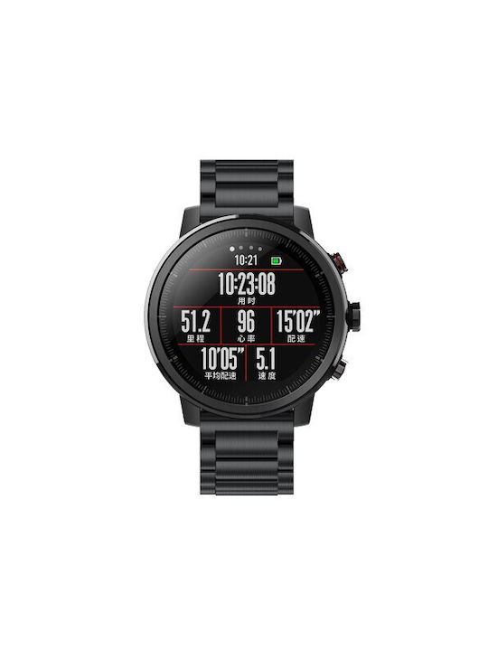Stainless Steel Black Λουράκι Ανοξείδωτο Ατσάλι Μαύρο (Stratos Plus)
