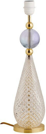 Table Lamp Base 1xe27 Crystal Checkered 47cm Gold Metal Smykke Ebb&flow Ba101152 Burgundy