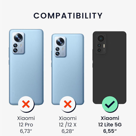 KWmobile Задна корица Силикон черен мат (Xiaomi 12 Lite)