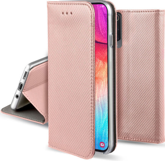 Forcell Smart Magnet Book Δερματίνης Ροζ Χρυσό (Galaxy A7 2018)