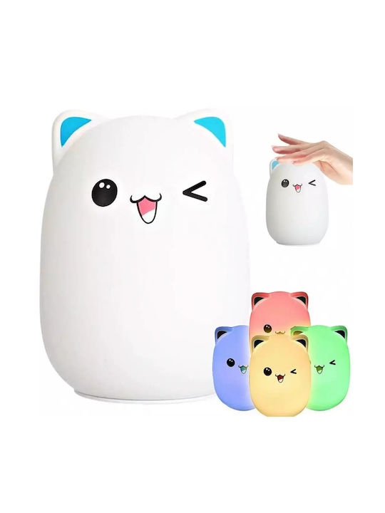 Verk Group Led Kids Decorative Lamp Cat Kitty White