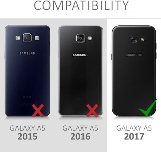 KWmobile Flip Vertikaler Flip Synthetisches Leder Schwarz (Galaxy A5 2017)