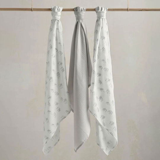 Mamas & Papas Swaddle Blanket 90x90cm 3 Pieces Mamas & Papas Swaddle Blanket 90x90cm 3 Pieces