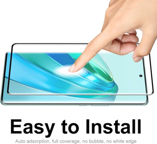 Full Tempered Glass + Flexi Glass Κάμερας Μαύρο (Honor Magic5 Lite)