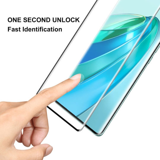 Full Tempered Glass + Flexi Glass Κάμερας Μαύρο (Honor Magic5 Lite)