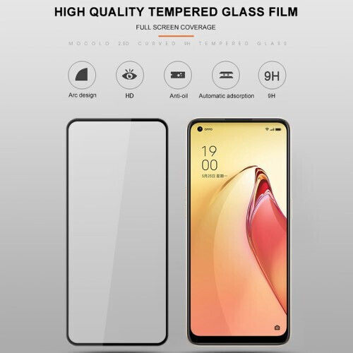 Mocolo Adeziv complet Full Face Tempered Glass Negru (Oppo Reno 8 Pro 5 G, Reno 8 Pro Plus 5 G)