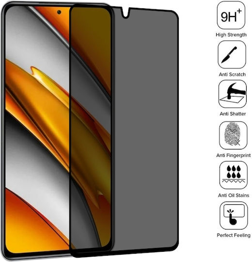 Anti-spy Privacy Full Face Tempered Glass Black (Xiaomi Poco F3, Mi 11i)