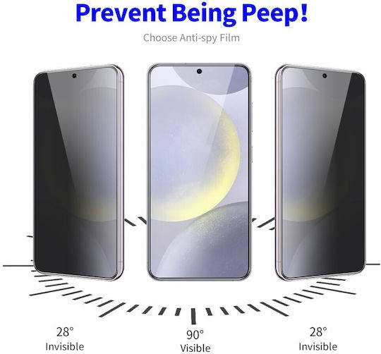 Anti-spy Vollkleber Privatsphäre Vollflächig gehärtetes Glas (Galaxy S24+)
