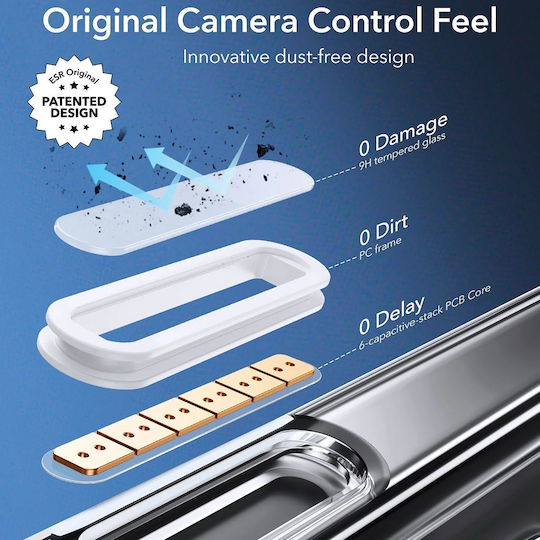 ESR Classic Hybrid Camera Umschlag Rückseite Silikon Transparent (iPhone 17 Pro Max / iPhone 17 Pro / iPhone 16 Pro Max)