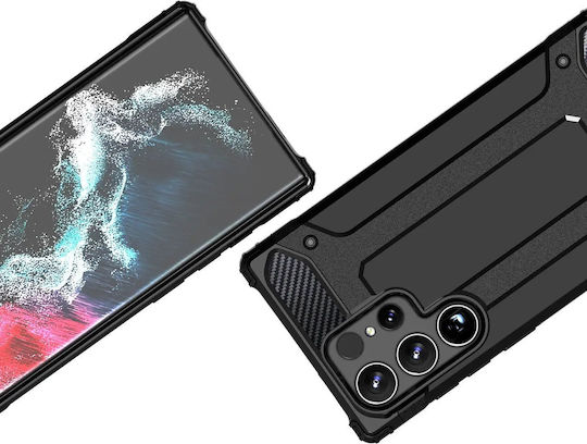 Hurtel Hybrid Back Cover Plastic / Silicone Black (Redmi Note 14 5G)