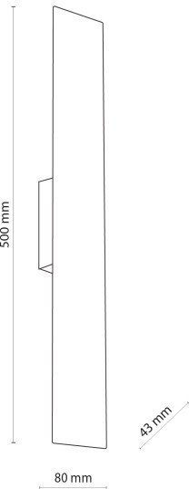 TK Lighting Navi Modern Lumină de Perete cu Soclu G9 Negru 50x8x80cm