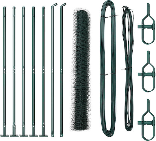 vidaXL Plasă de sârmă Galvanizat Verde 1x10m