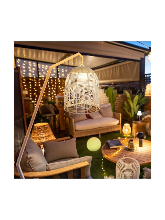 NewGarden Santorini Outdoor Floor Lamp with Warm White Light IP54 White