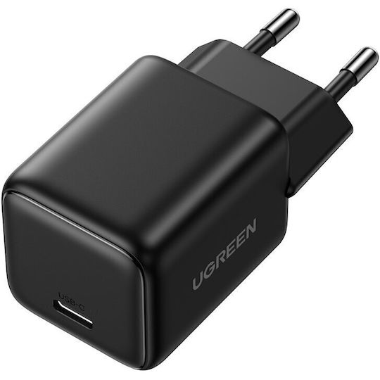 Ugreen Charger Without Cable GaN with USB-C Port 20W Power Delivery Blacks (X512)
