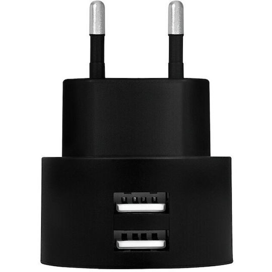 LogiLink Φορτιστής Χωρίς Καλώδιο με 2 Θύρες USB-A 10.5W Μαύρος (PA0218)