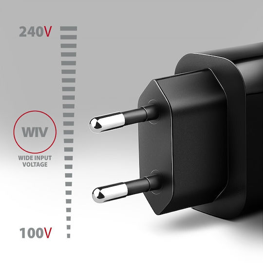 Axagon Φορτιστής Χωρίς Καλώδιο 18W Quick Charge 3.0 Μαύρος