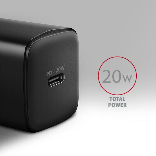 Axagon Φορτιστής Χωρίς Καλώδιο 20W Power Delivery / Quick Charge 3.0 Μαύρος