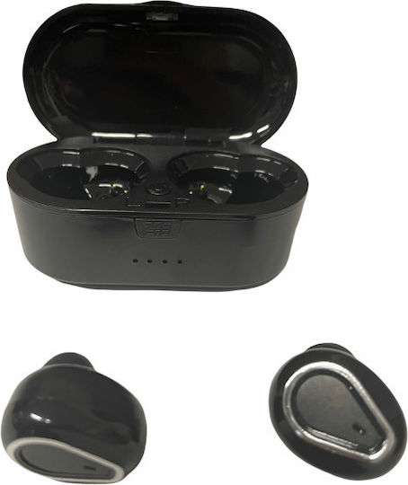 In-ear Bluetooth Handsfree Ακουστικά με Θήκη Φόρτισης Μαύρα