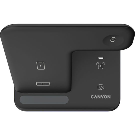 Canyon Ασύρματος Φορτιστής (Qi Pad) 15W Μαύρος (CNS-WCS302B)