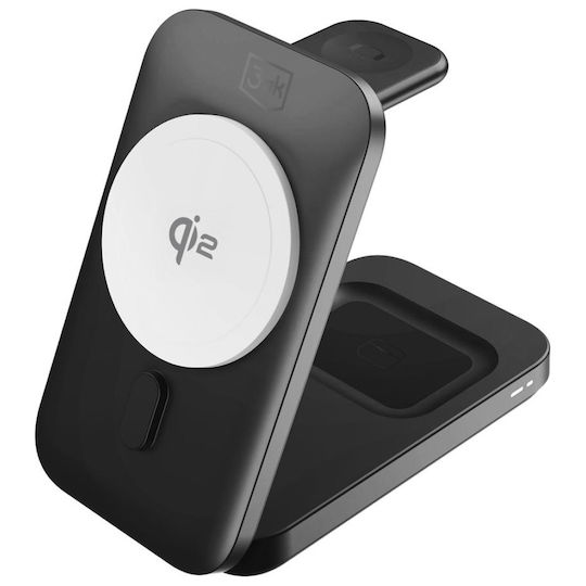 3MK Ασύρματος Φορτιστής Qi2 15W Μαύρος (MagRocket)