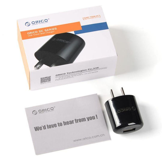 Orico Зарядно без кабел с USB-A порт Черен (DCX-1U-BK)