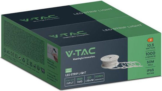 V-TAC Waterproof LED Strip 220V 50m SMD2835 Type
