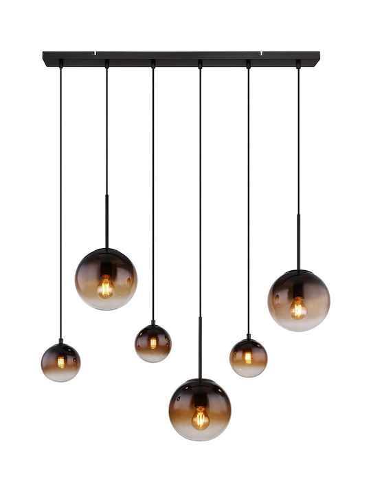 Globo Lighting Κρεμαστό Φωτιστικό Μαύρο με Ντουί E27 91x20x117εκ.