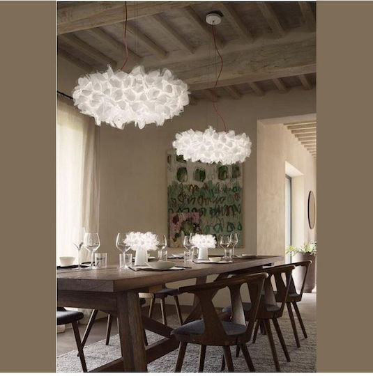 Slamp Clizia Suspension M Mama Non Mama Κρεμαστό Φωτιστικό Λευκό με Ντουί E27 53εκ.